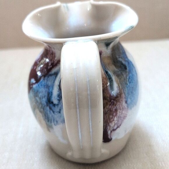 D K Clay North Carolina Stoneware Handmade Small Pitcher/Creamer Artist Signed - Picture 4 of 10